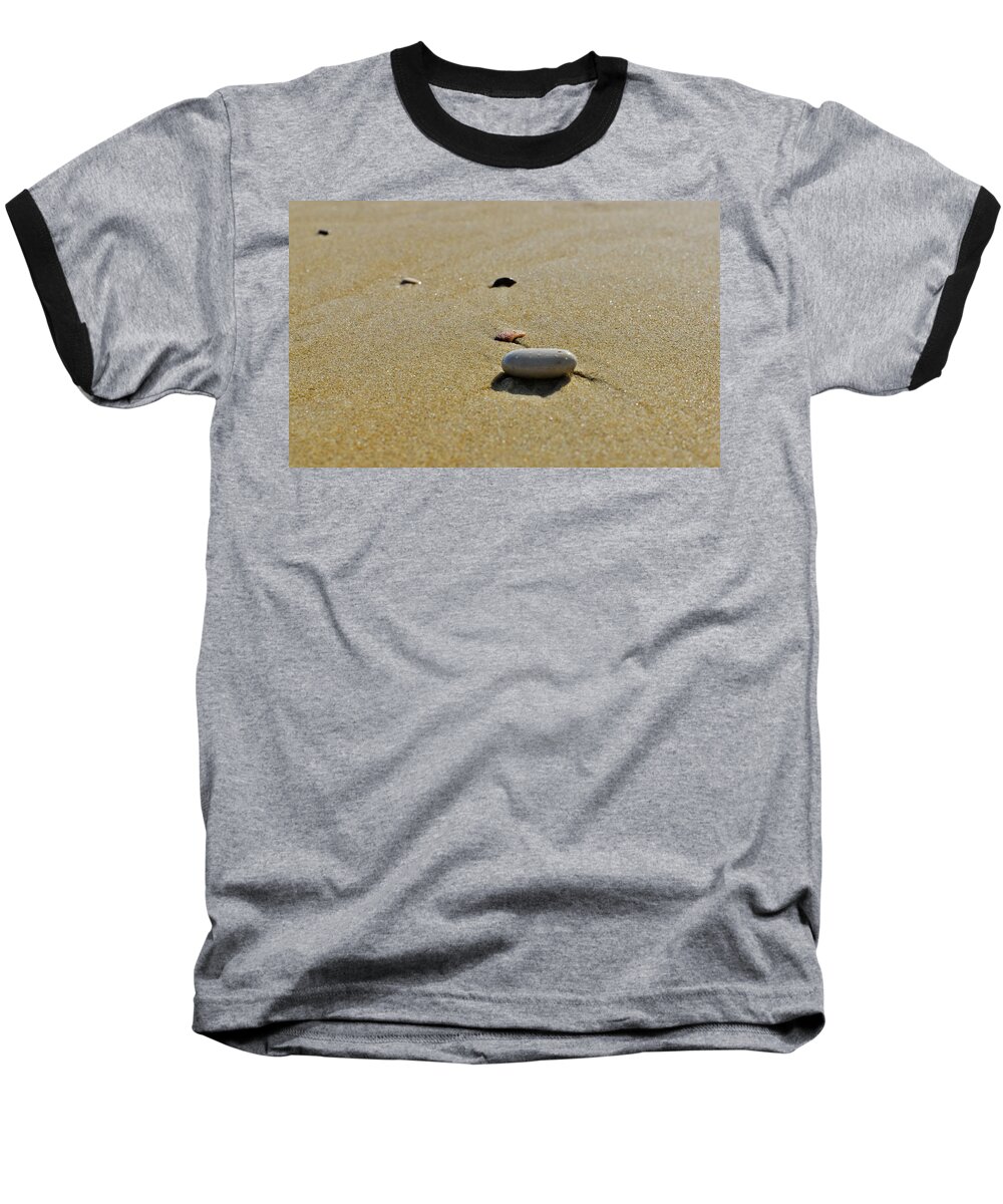 Mediterranean Baseball T-Shirt featuring the photograph Stones in the sand by Michael Goyberg