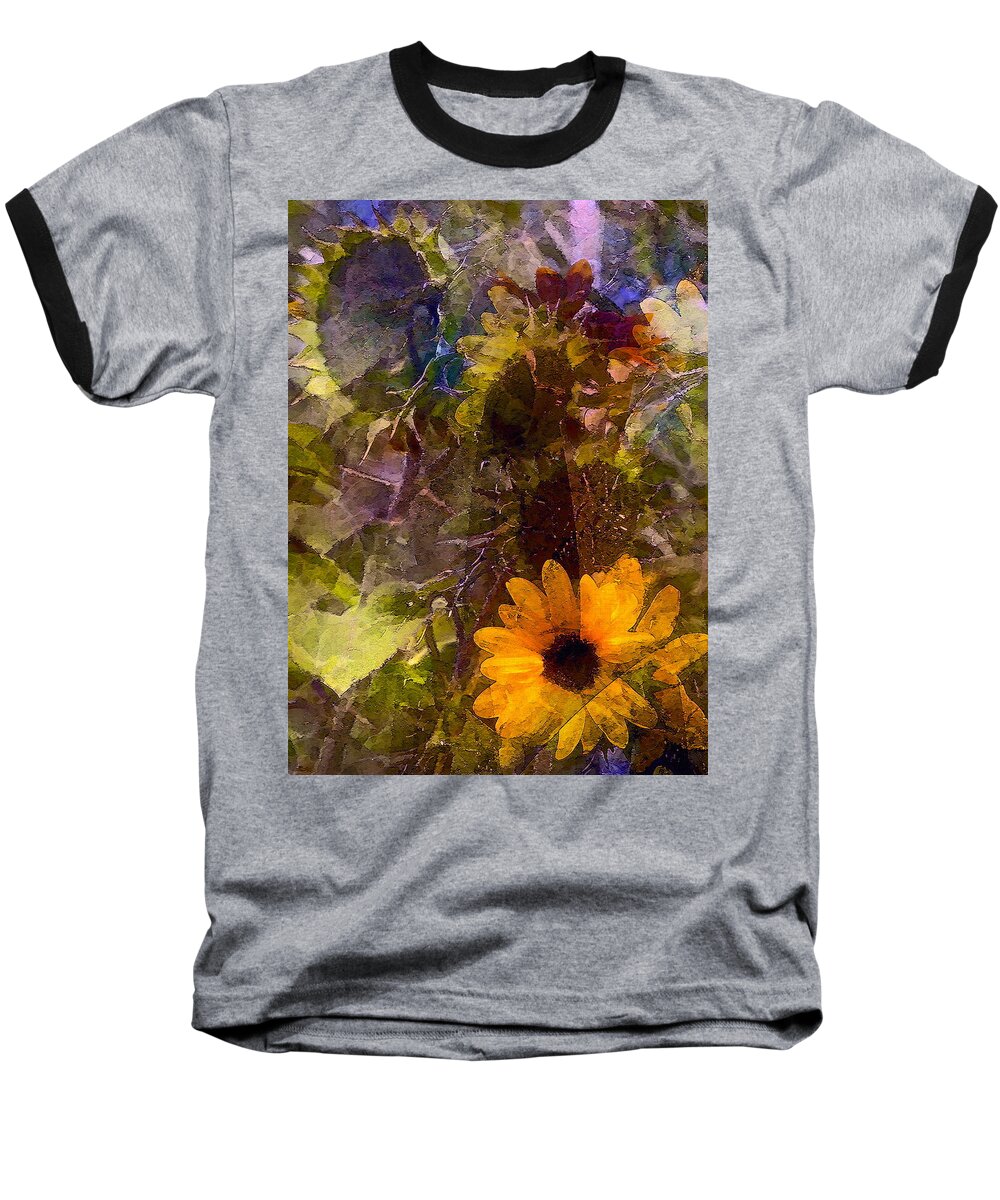 Floral Baseball T-Shirt featuring the photograph Sunflower 12 by Pamela Cooper