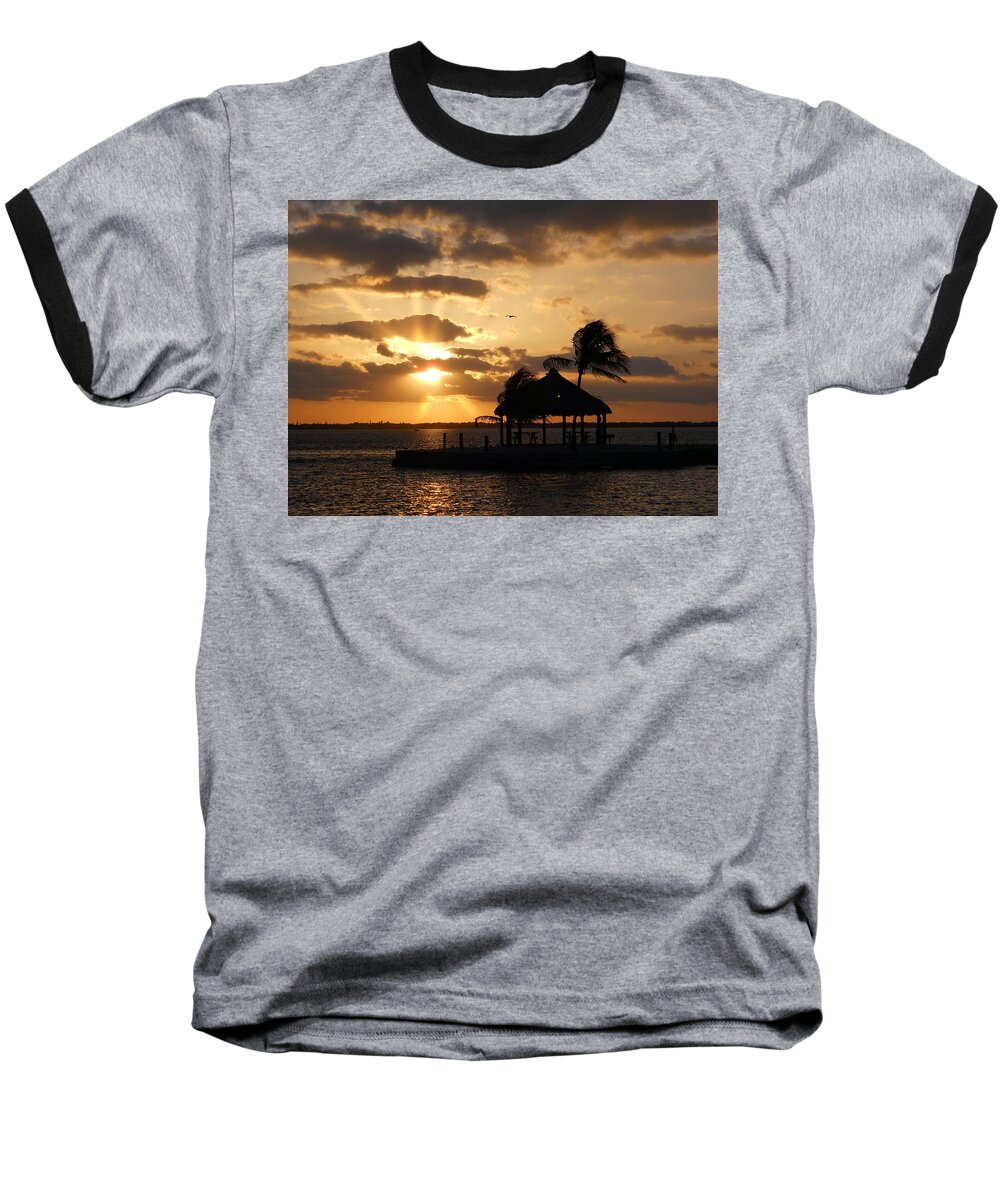 Sunrise Baseball T-Shirt featuring the photograph Sunrise over bay by Clara Sue Beym