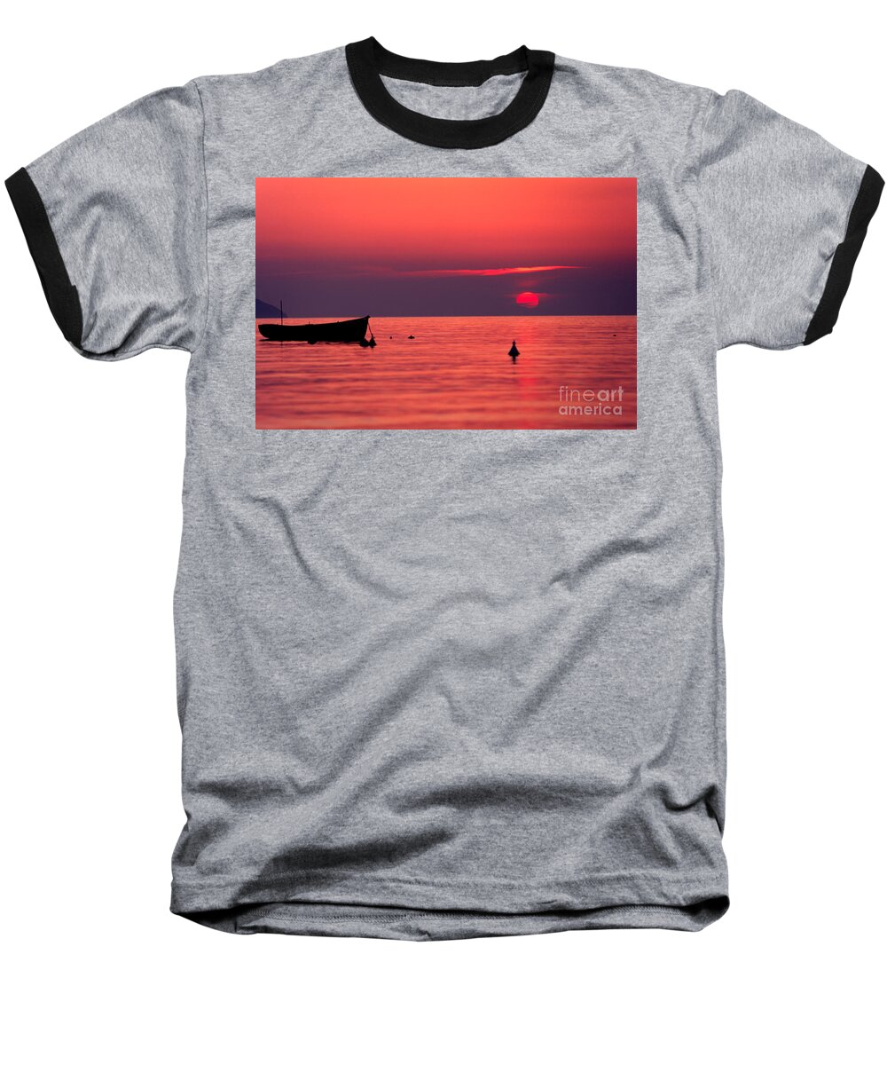 Blue Baseball T-Shirt featuring the photograph Sunset in Elba Island by Luciano Mortula
