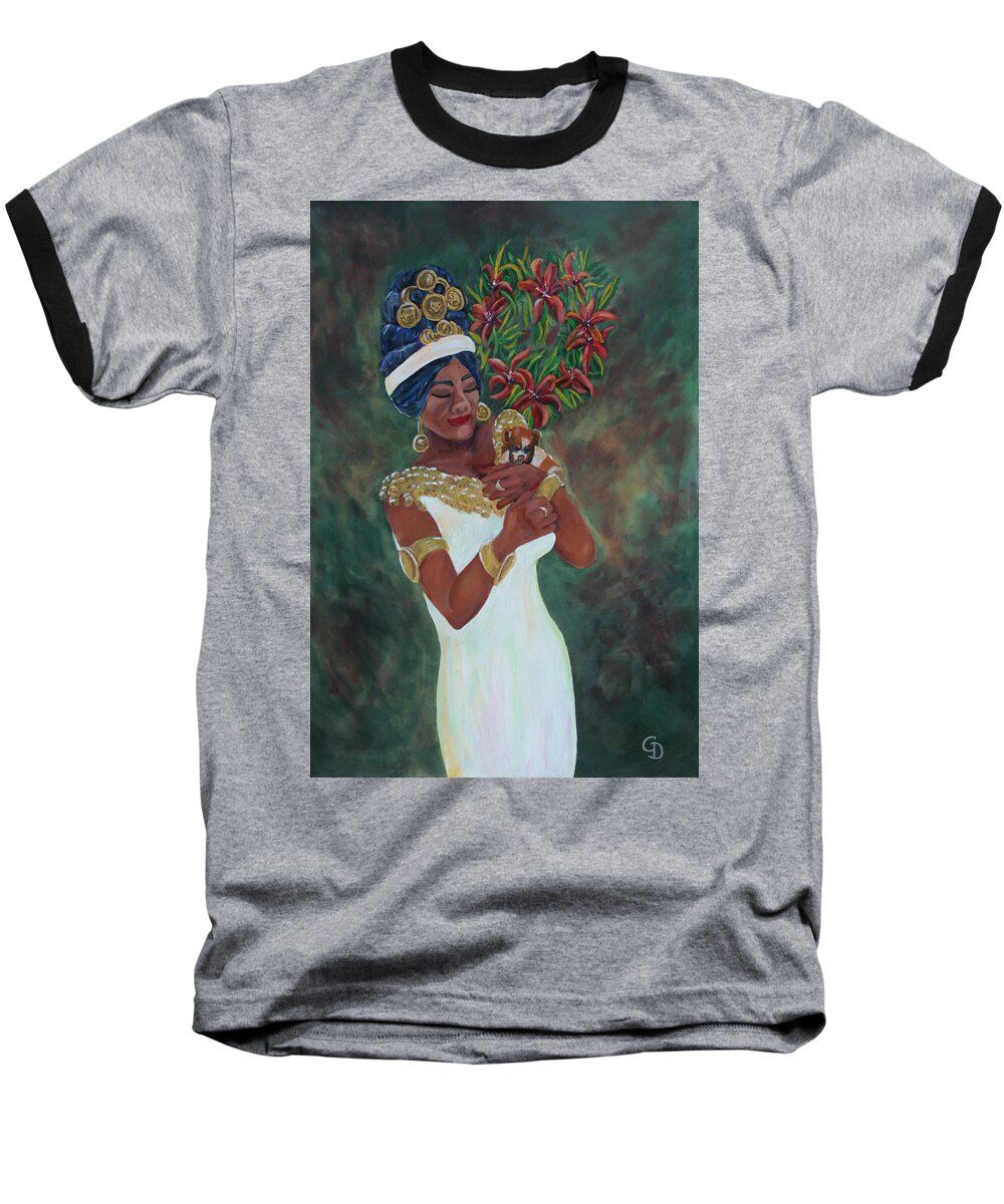 Gail Daley Baseball T-Shirt featuring the painting Sweethearts by Gail Daley