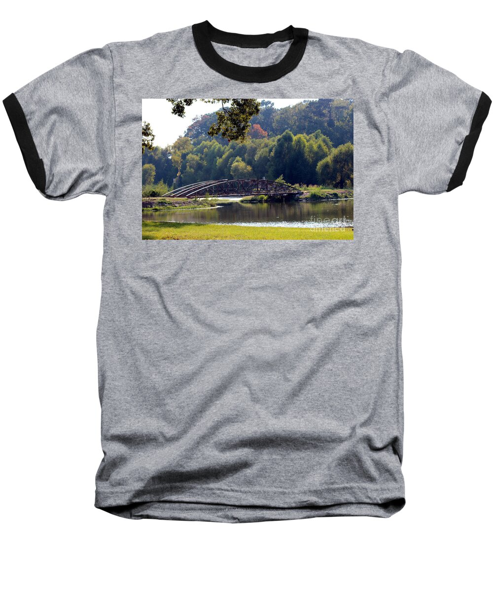 Landscape Baseball T-Shirt featuring the photograph The Bridge by Kathy White