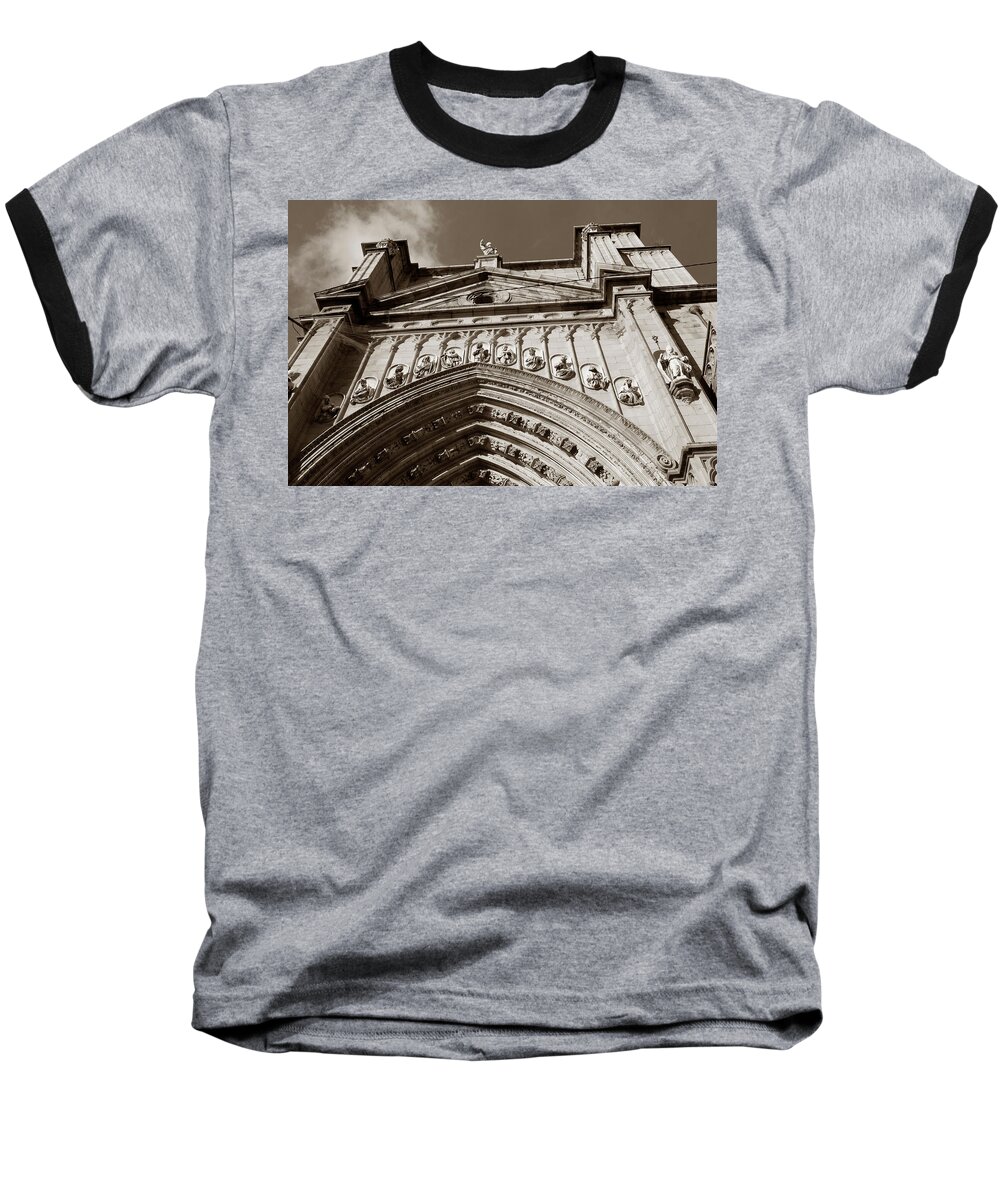 Toledo Baseball T-Shirt featuring the photograph Gazing Heavenward at Cathedral by Lorraine Devon Wilke