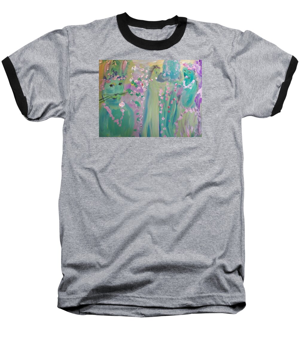 Easter Baseball T-Shirt featuring the painting Topiary Easter by Judith Desrosiers