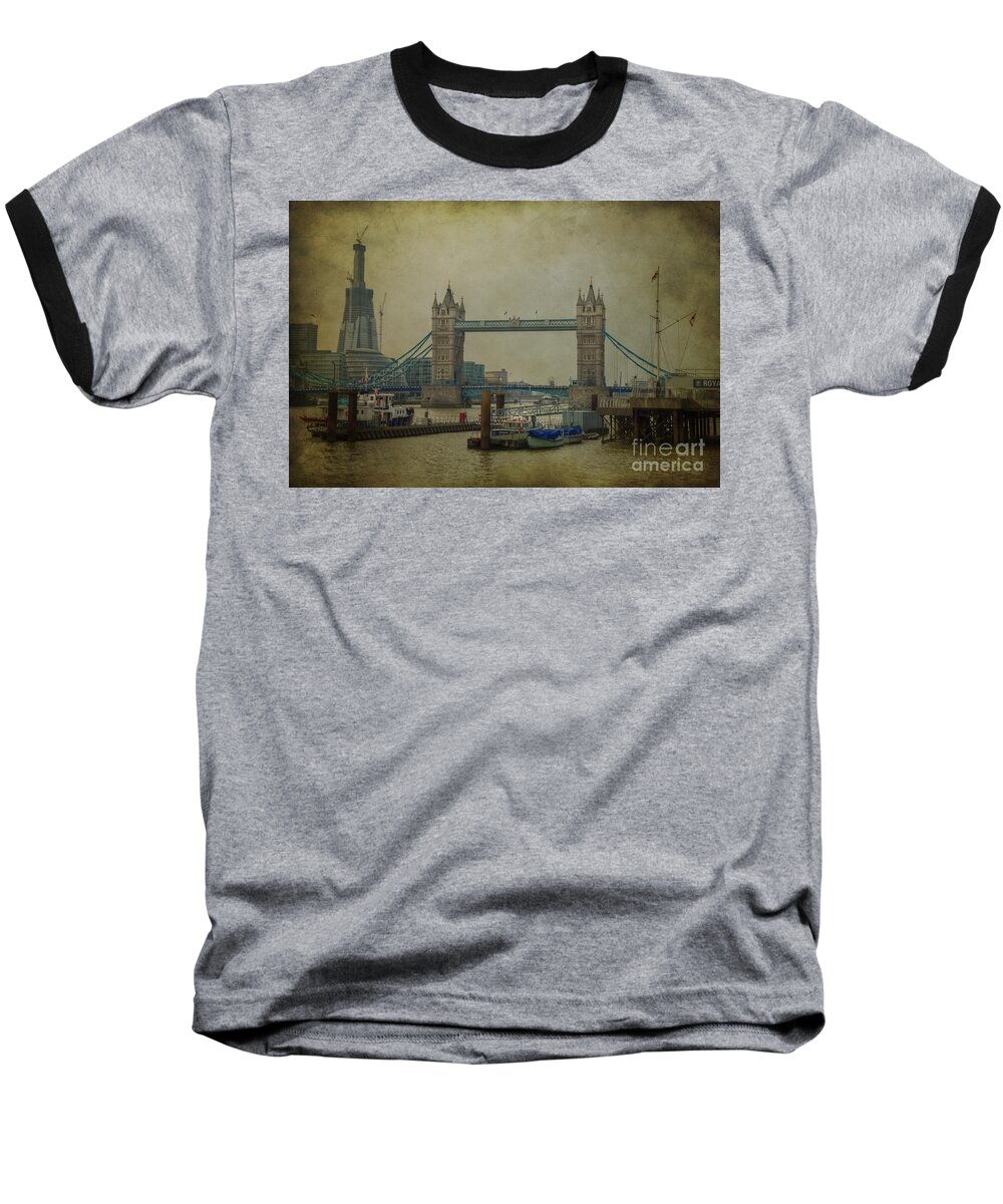 Tower Bridge Baseball T-Shirt featuring the photograph Tower Bridge. by Clare Bambers