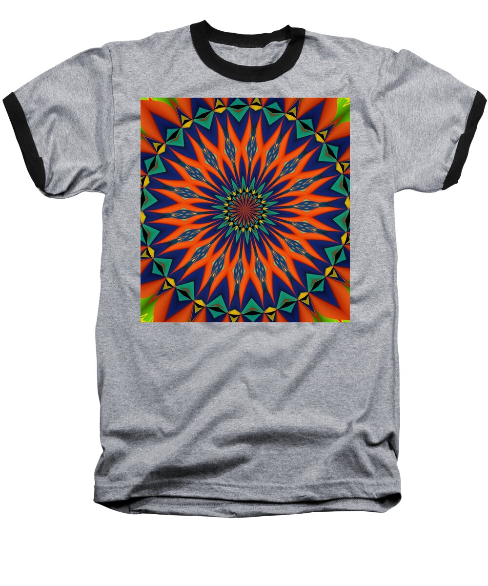 Orange Baseball T-Shirt featuring the digital art Tropical Punch by Alec Drake