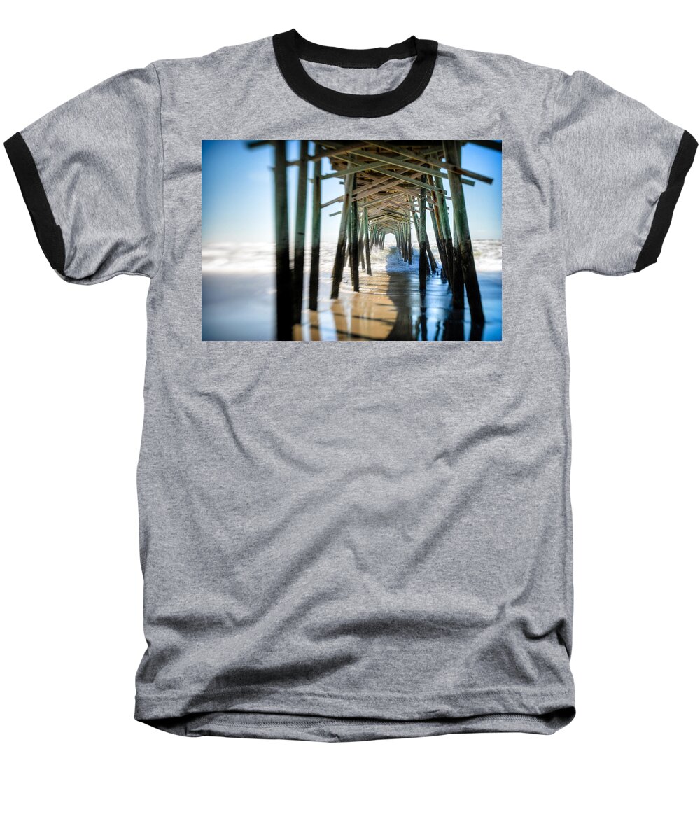 Landscape Baseball T-Shirt featuring the photograph Under the Pier by Joye Ardyn Durham