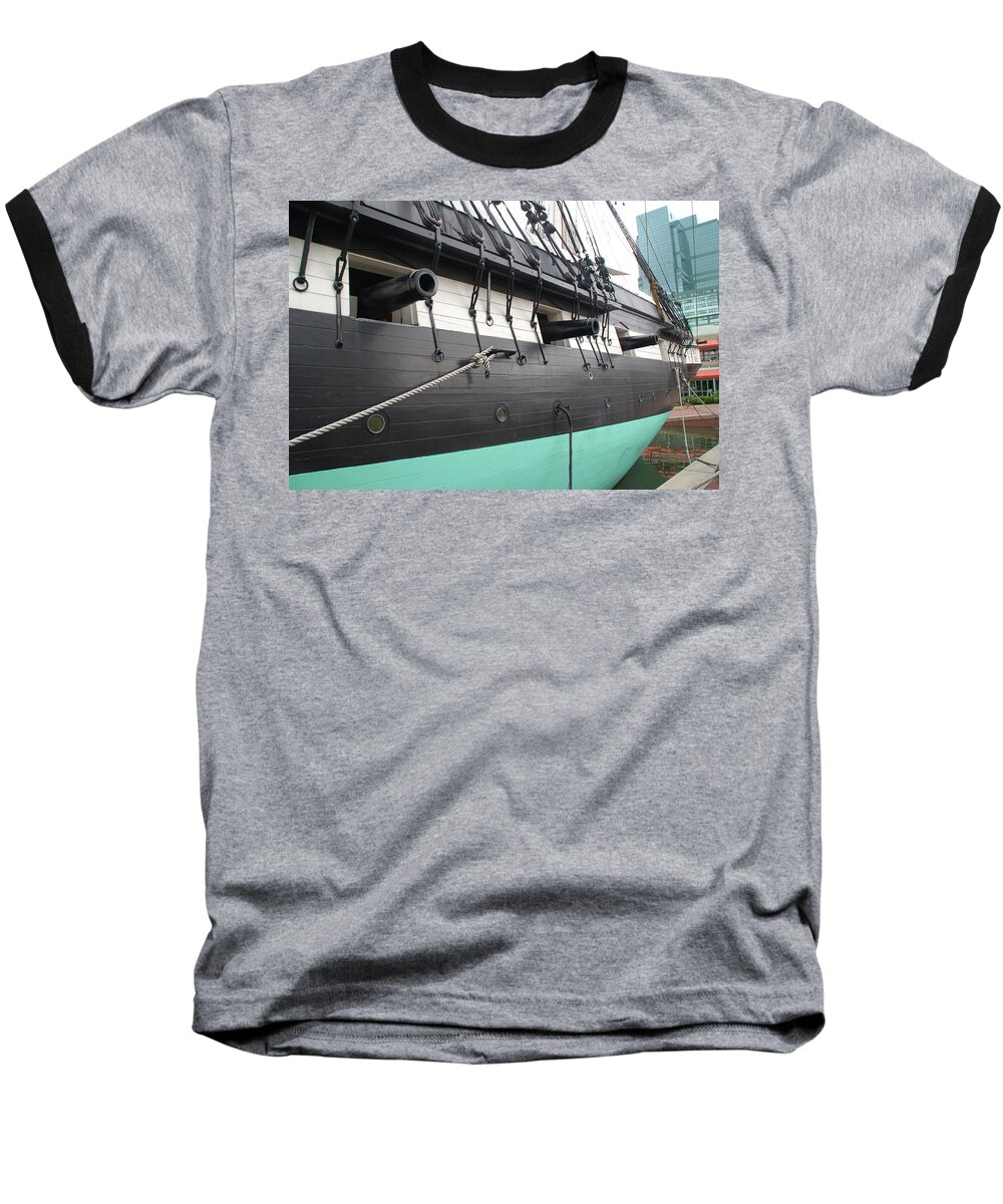 Boat Baseball T-Shirt featuring the photograph USS Constellation 0012 by Guy Whiteley