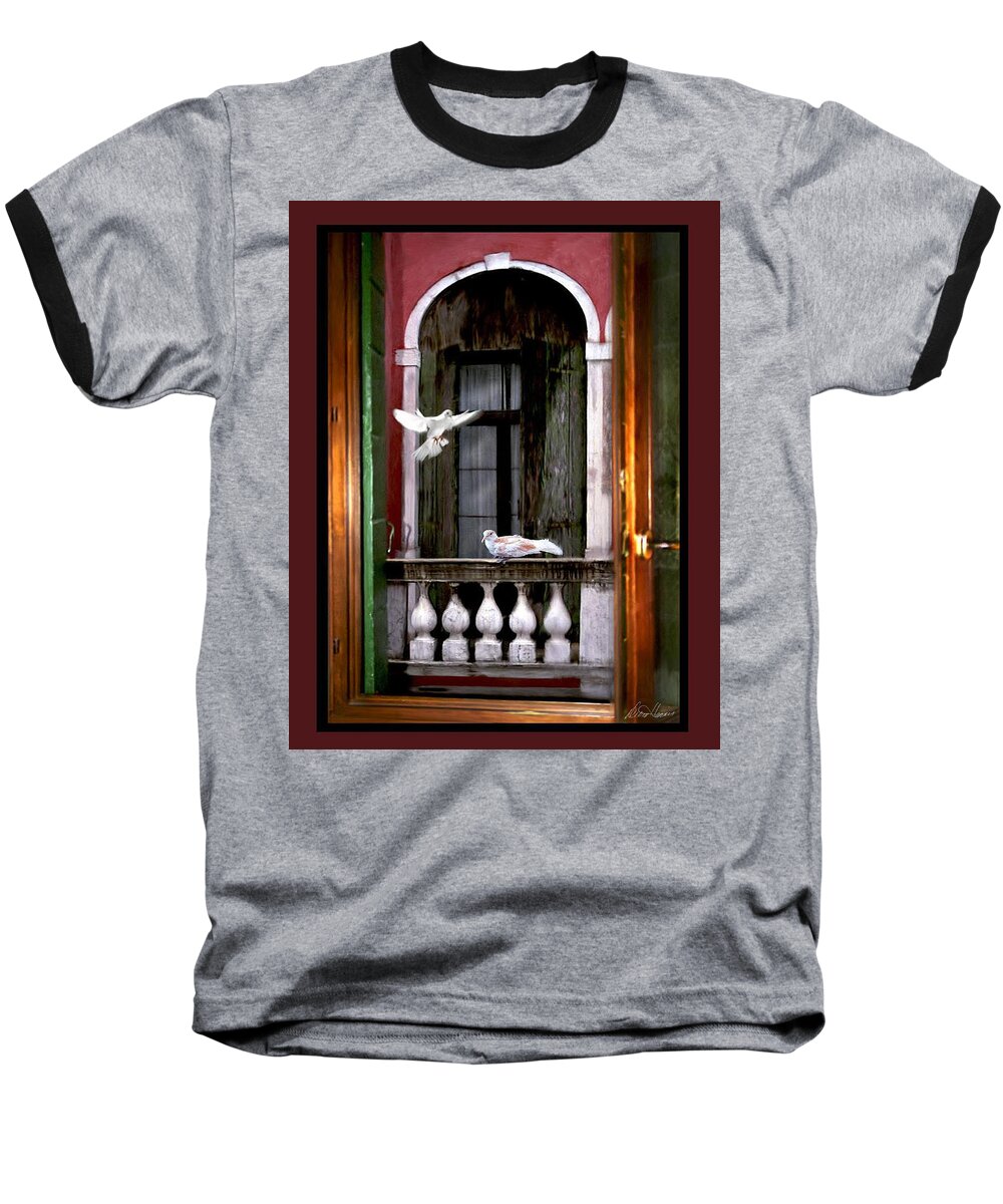 Venice Baseball T-Shirt featuring the photograph Venice Window by Diana Haronis