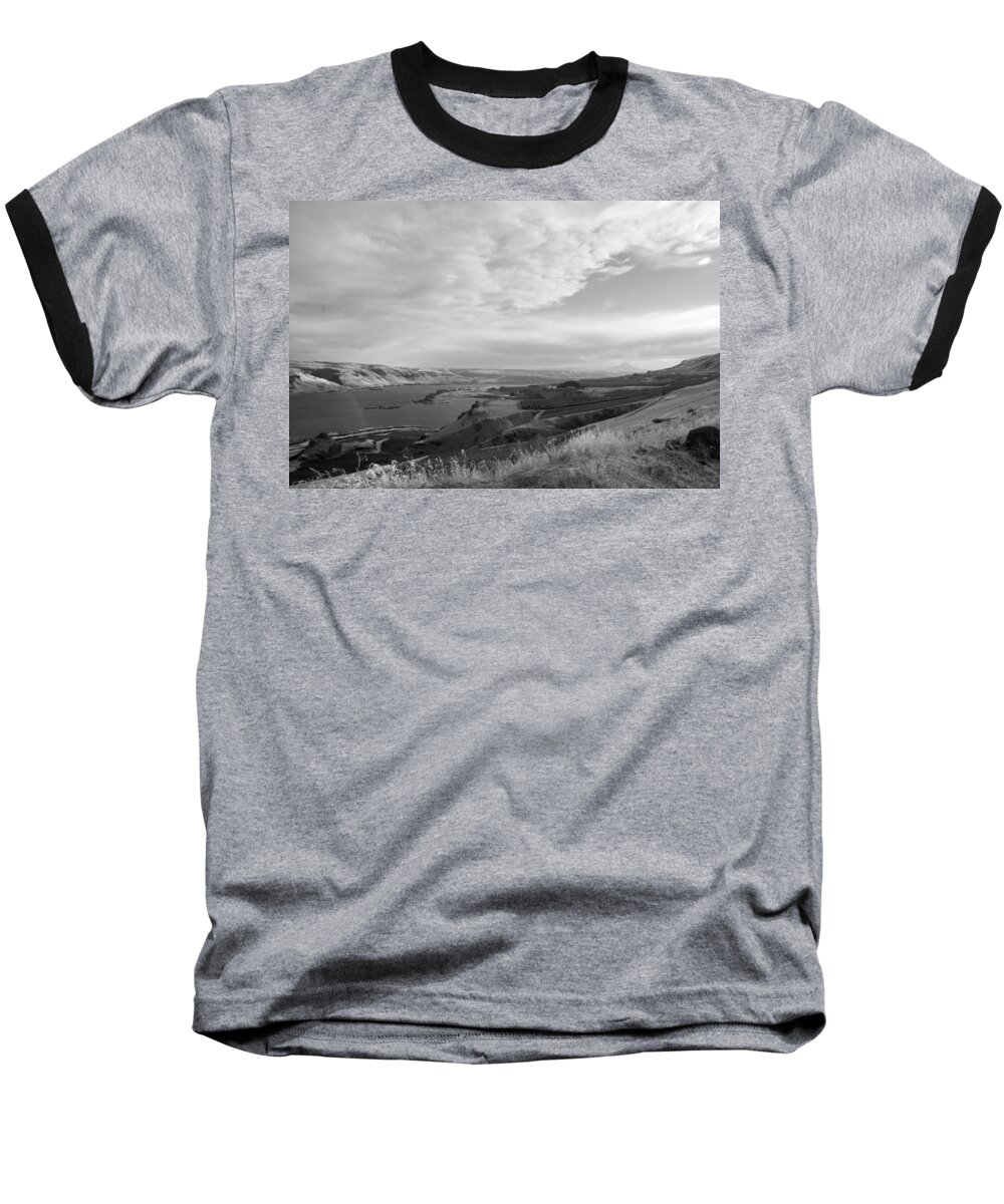 Columbia Gorge Baseball T-Shirt featuring the photograph View from the Hill Columbia River by Kathleen Grace