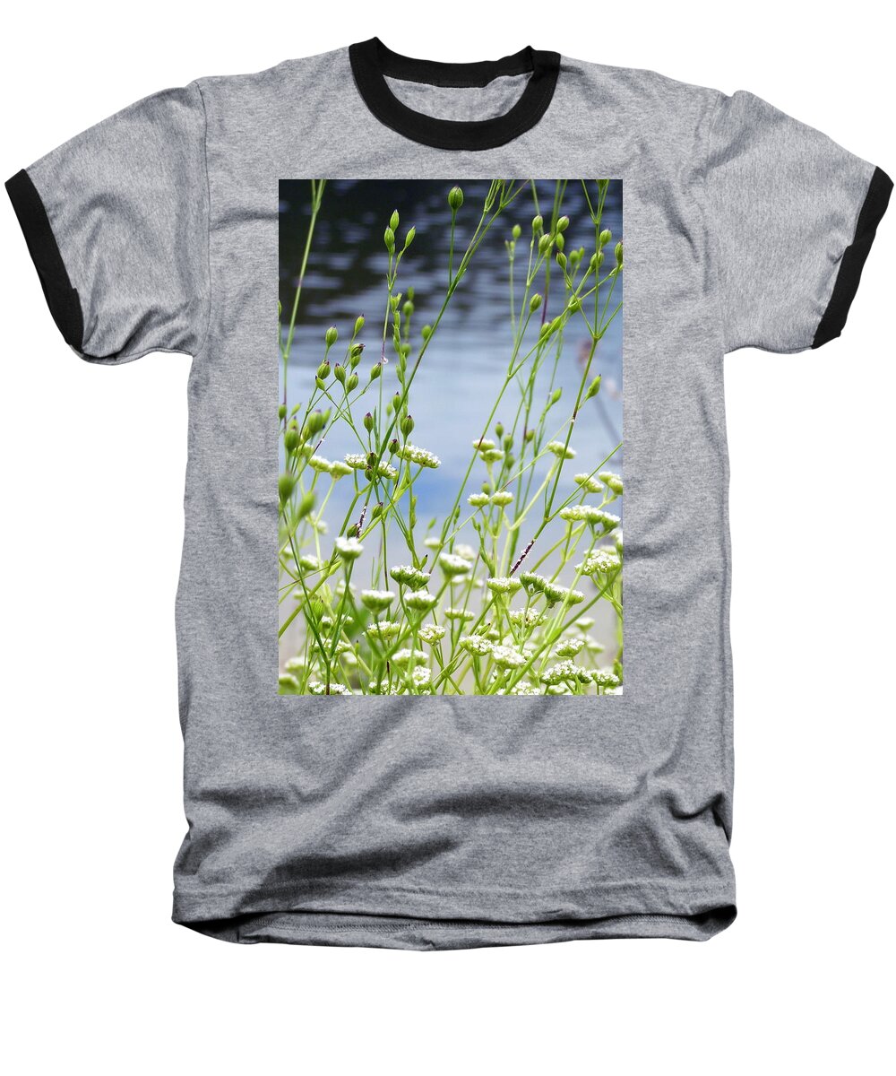 Flower Baseball T-Shirt featuring the photograph Water's Edge by Carla Parris