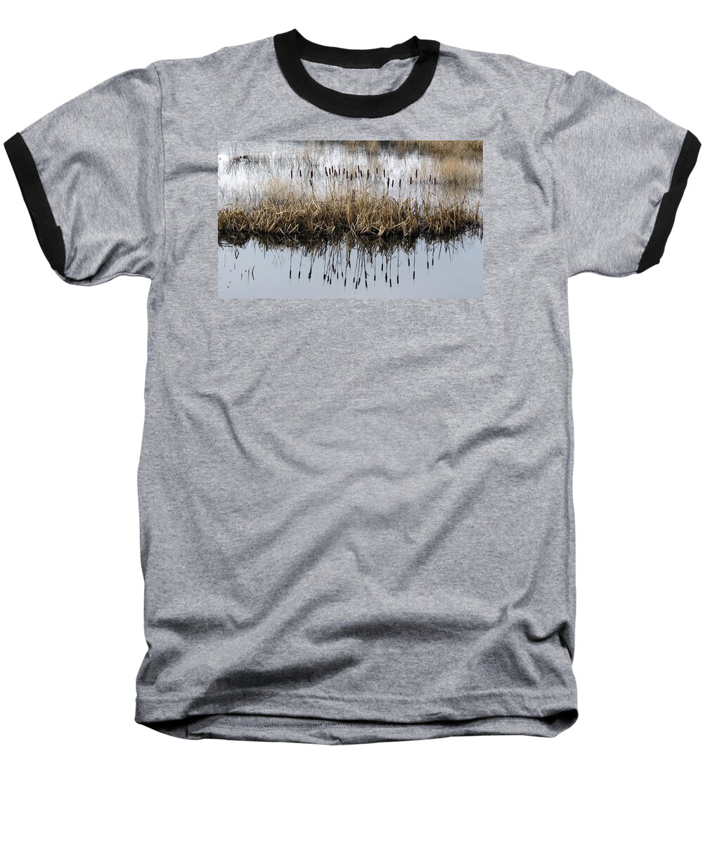 Cattails Baseball T-Shirt featuring the photograph Winter bouquet by I'ina Van Lawick