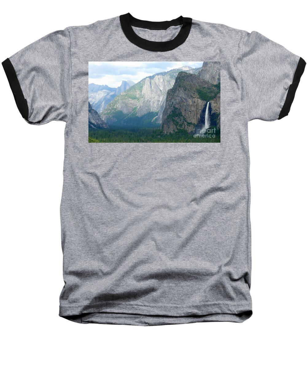 Bridalveil Baseball T-Shirt featuring the photograph Yosemite Bridalveil Fall by Henrik Lehnerer