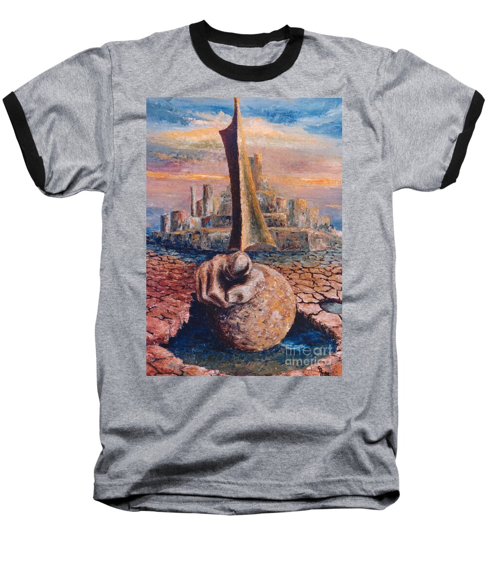 You Baseball T-Shirt featuring the painting You by Eva-Maria Di Bella
