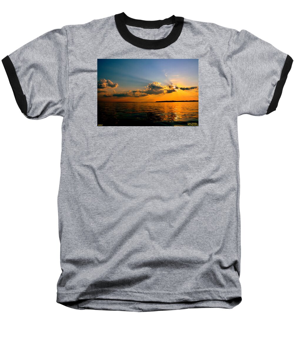 Sunset Baseball T-Shirt featuring the photograph Perfect Ending To A Perfect Day by Lisa Wooten
