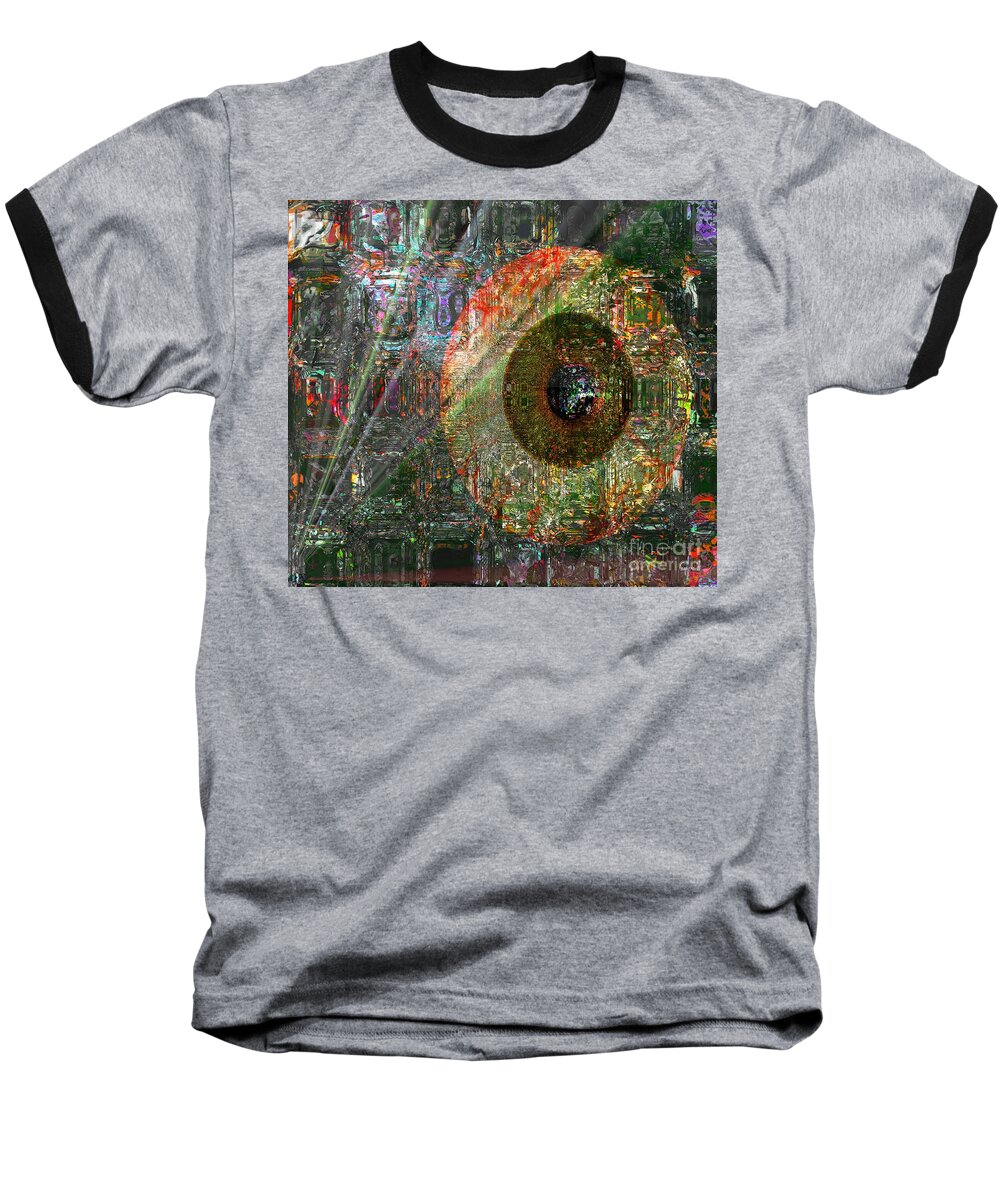 Fania Simon Baseball T-Shirt featuring the digital art Savior Watching Over Me by Fania Simon