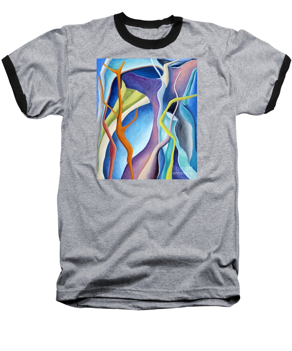  Baseball T-Shirt featuring the painting 01322 Aspiration by AnneKarin Glass