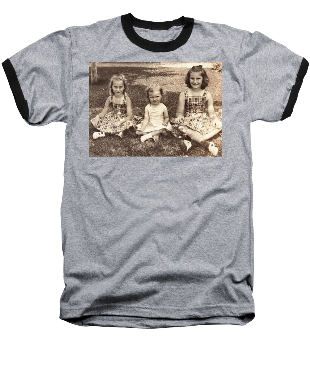 Sisters Baseball T-Shirt featuring the photograph 3 Sisters #1 by Quwatha Valentine