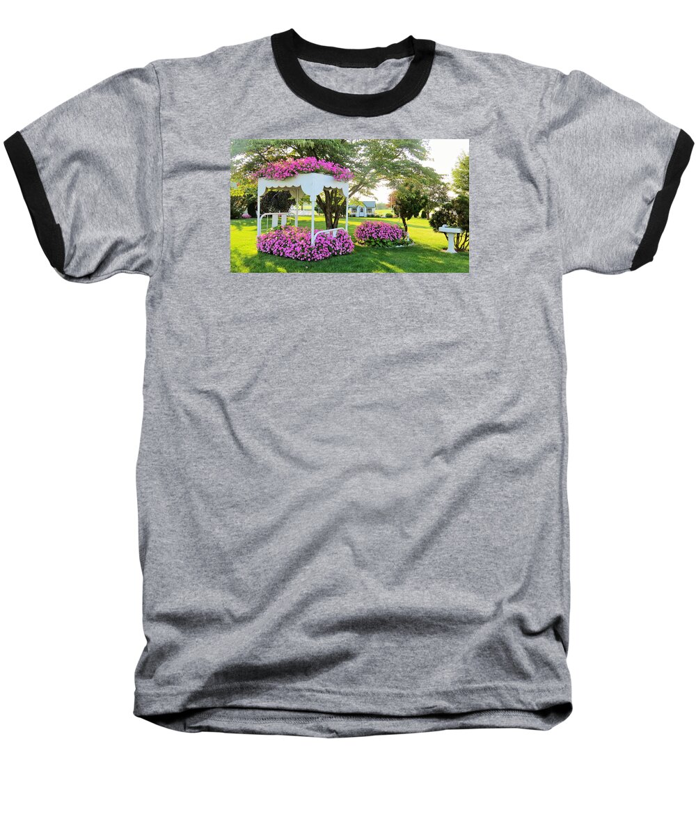 Bed Baseball T-Shirt featuring the photograph A Bed of Flowers #1 by Jeanette Oberholtzer