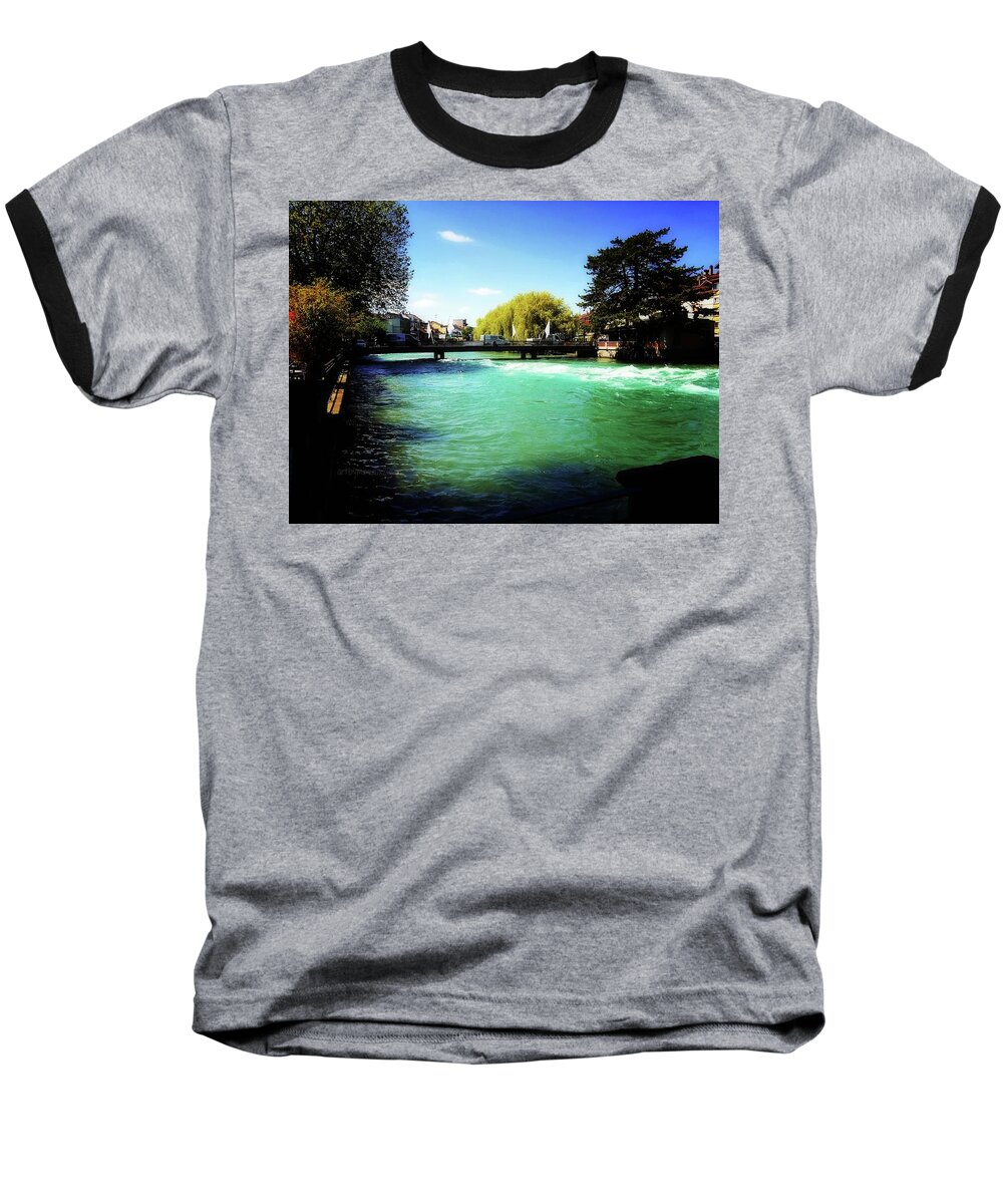 Aare River Baseball T-Shirt featuring the photograph Aare River #1 by Mimulux Patricia No
