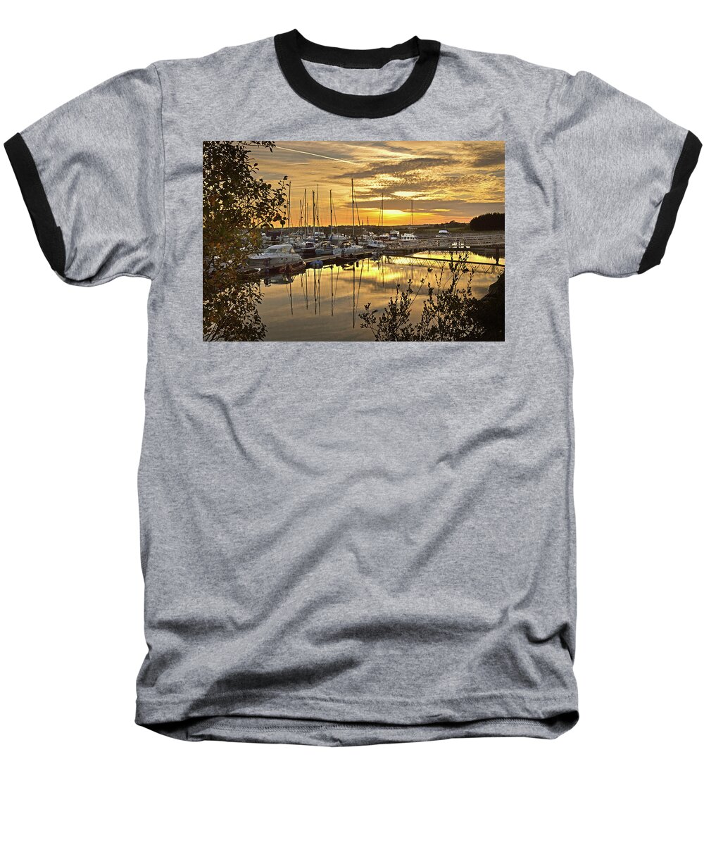 River Baseball T-Shirt featuring the photograph Autumn Gold #1 by Terence Davis