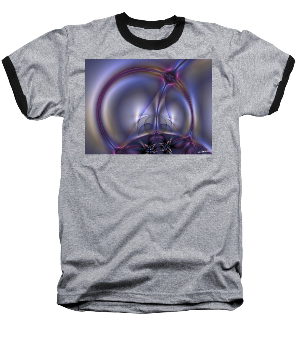Abstract Baseball T-Shirt featuring the digital art Bound By Light #1 by Casey Kotas