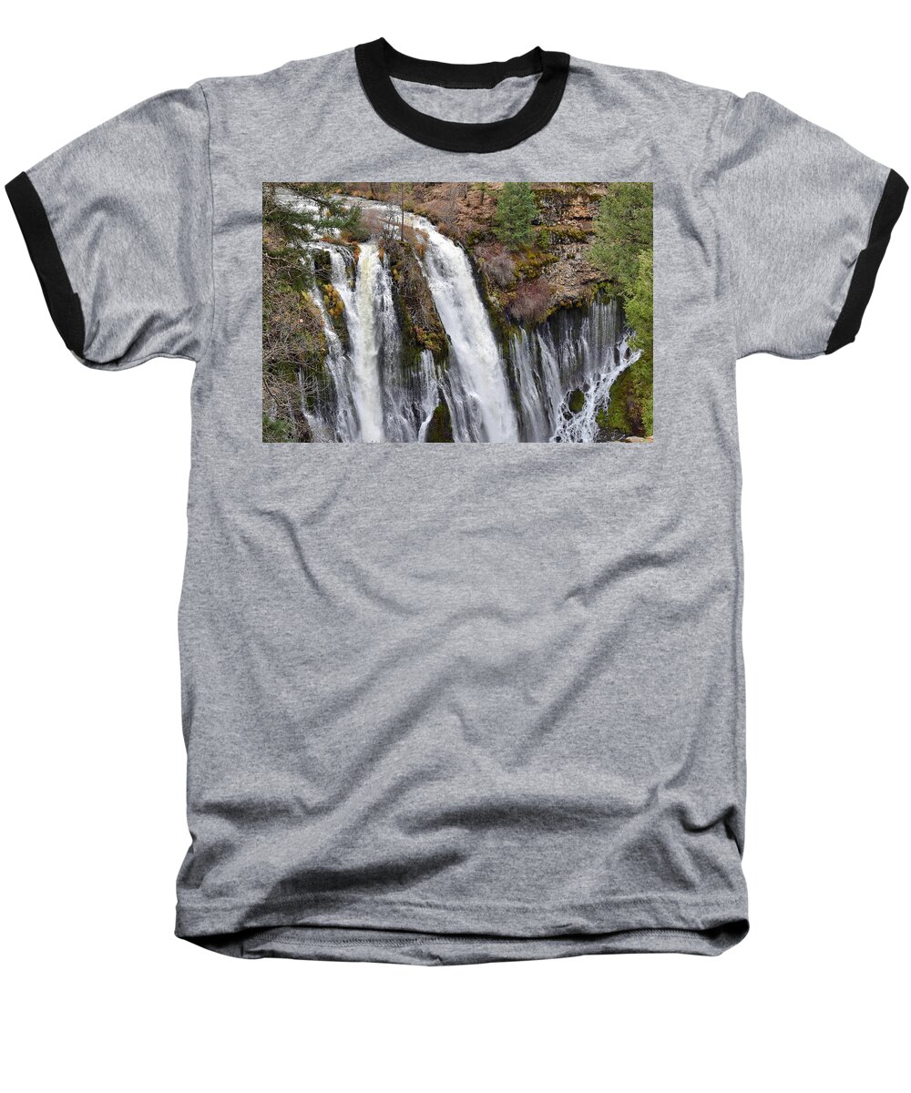 Burney Falls Baseball T-Shirt featuring the photograph Burney Falls #1 by Maria Jansson