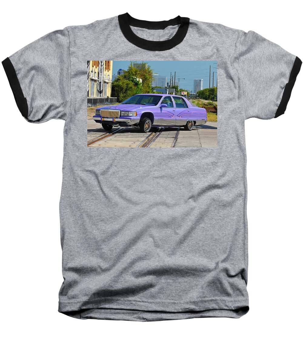 Cadillac Fleetwood Baseball T-Shirt featuring the photograph Cadillac Fleetwood #1 by Jackie Russo