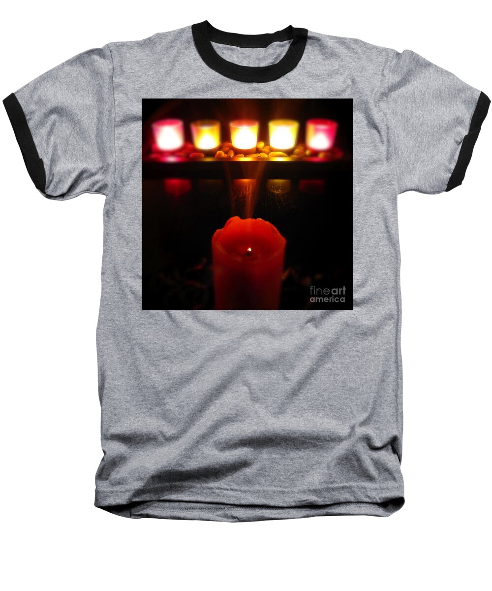Cml Brown Baseball T-Shirt featuring the photograph Color In Lights #1 by CML Brown