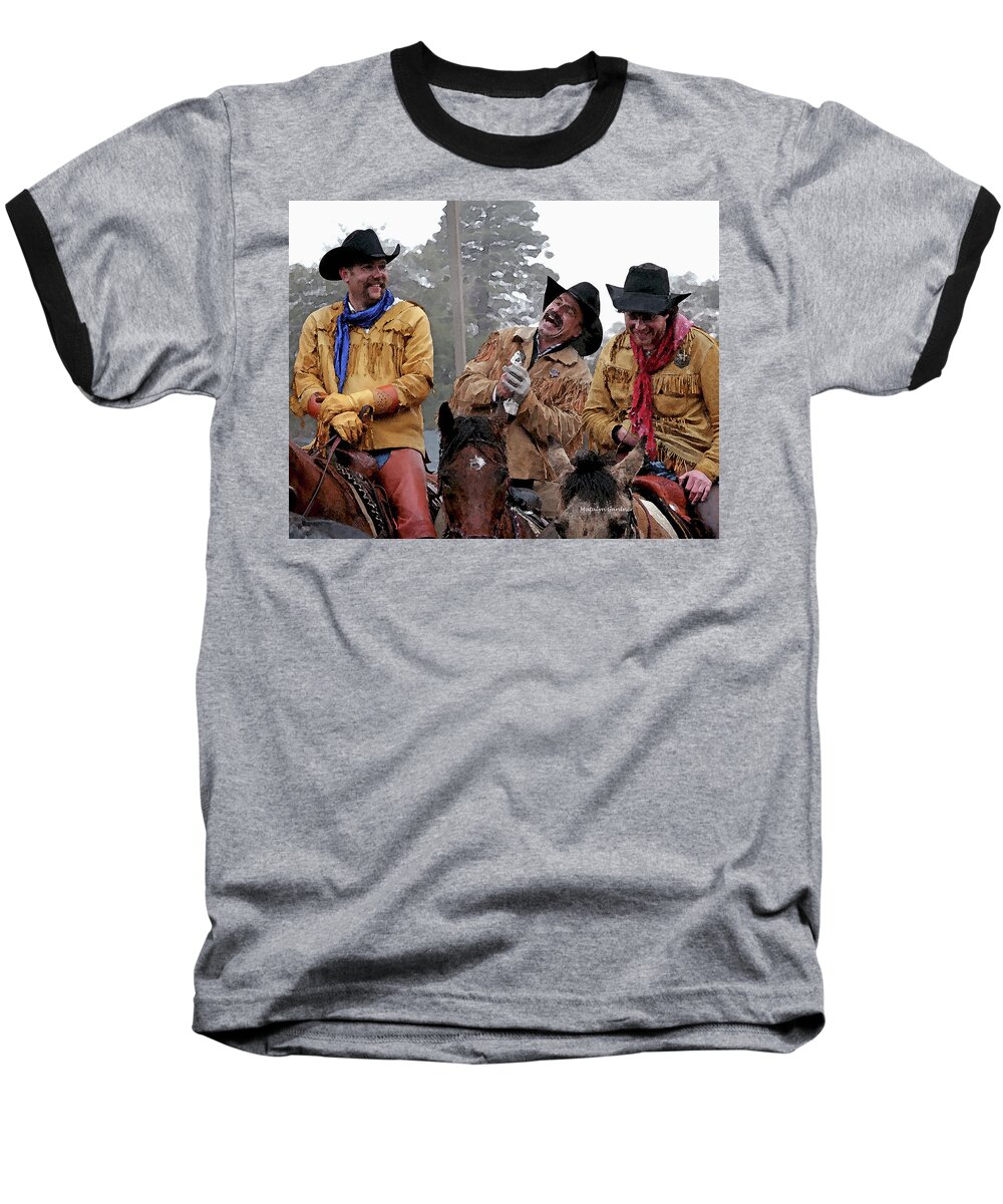 Cowboys Baseball T-Shirt featuring the photograph Cowboy Humor #1 by Matalyn Gardner
