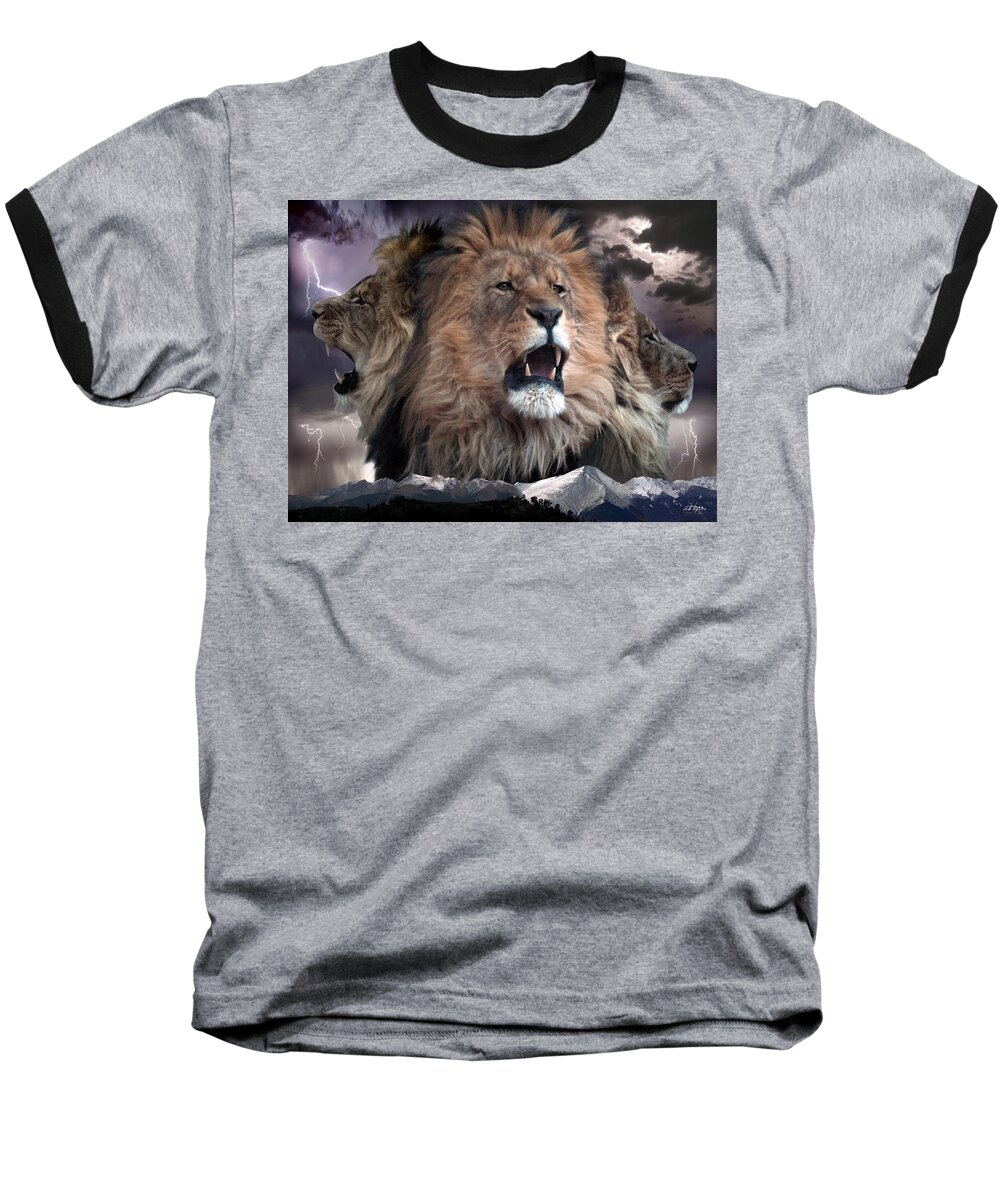 Lions Baseball T-Shirt featuring the digital art Enough #1 by Bill Stephens