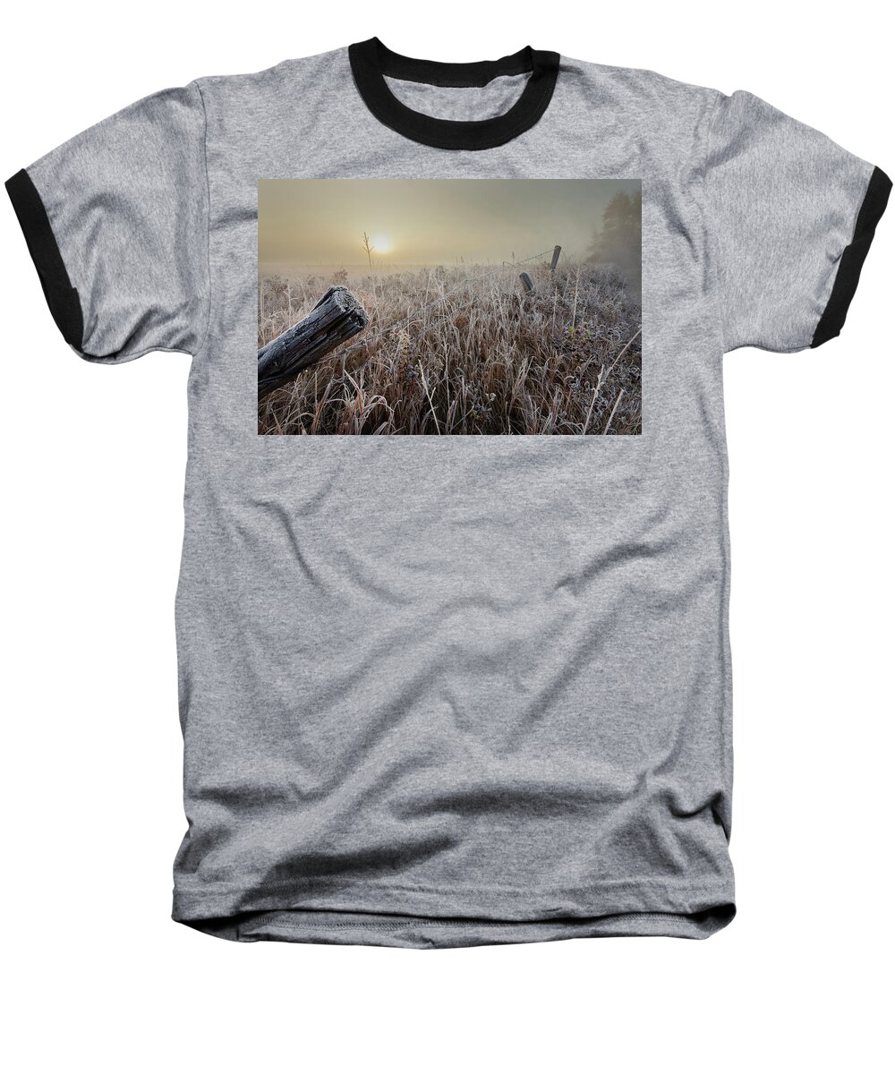 Autumn Baseball T-Shirt featuring the photograph First Frost #1 by Dan Jurak