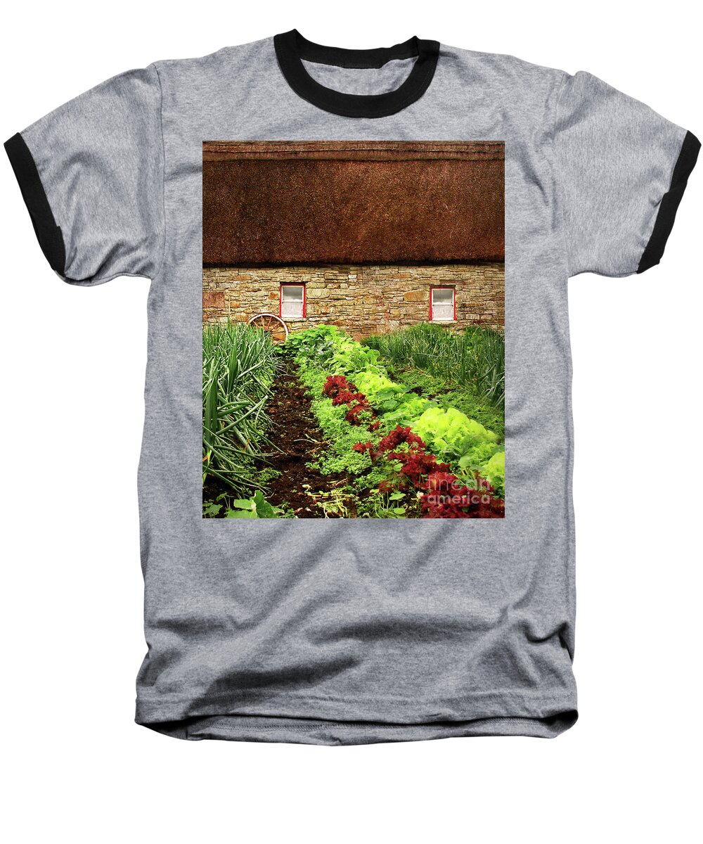 Farm Baseball T-Shirt featuring the digital art Garden Farm #1 by Vicki Lea Eggen