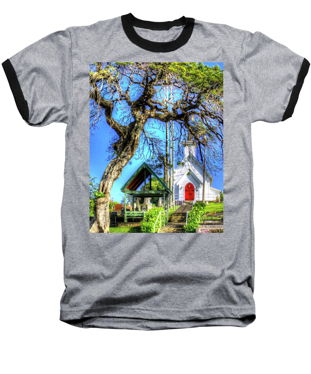  Island Baseball T-Shirt featuring the photograph Havi Church #1 by Joe Palermo