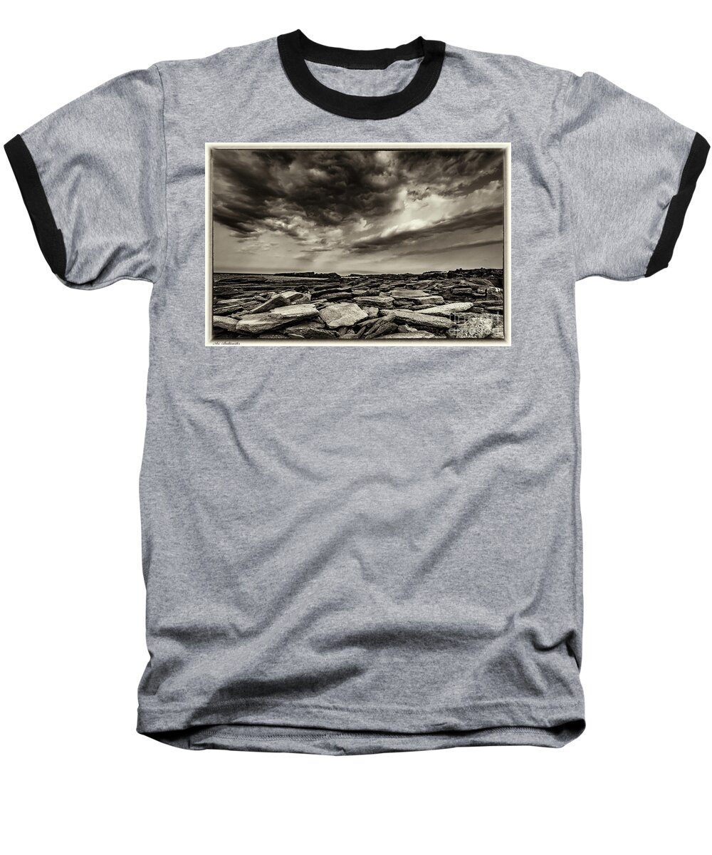 Nature Baseball T-Shirt featuring the photograph Here comes the storm 06 by Arik Baltinester