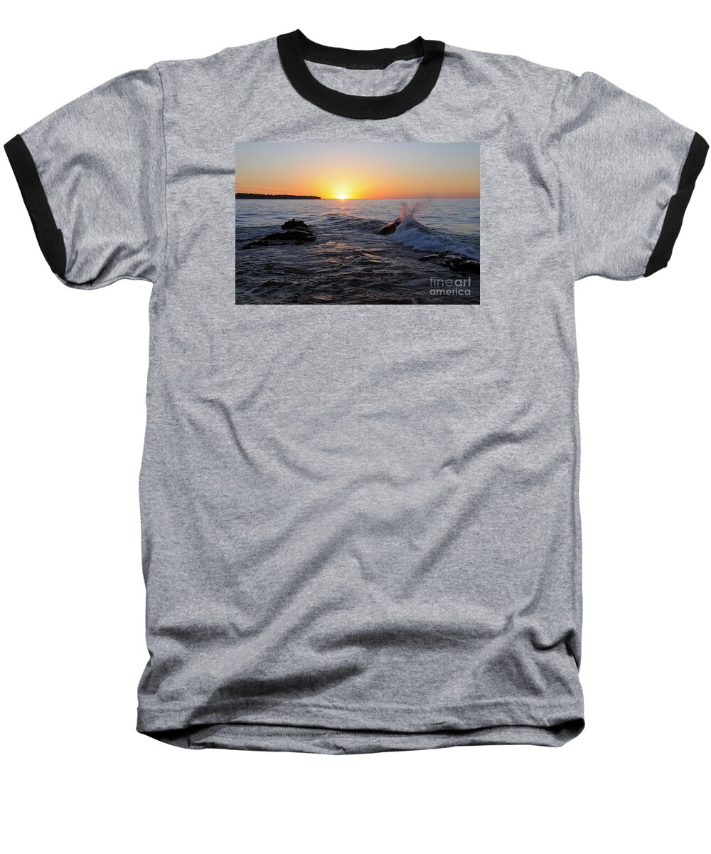 Sunrise Baseball T-Shirt featuring the photograph Here comes the sun #1 by Sandra Updyke