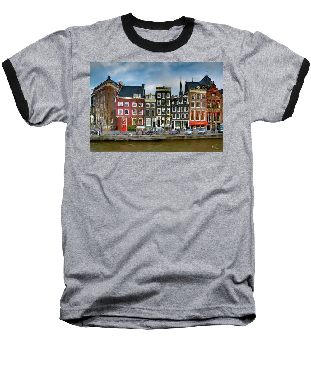 Amsterdam Baseball T-Shirt featuring the photograph Herengracht 411. Amsterdam #1 by Juan Carlos Ferro Duque