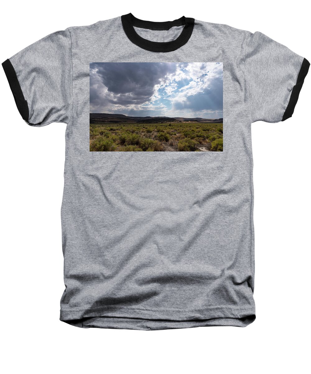 Clouds Baseball T-Shirt featuring the photograph High Desert Light #2 by Steven Clark