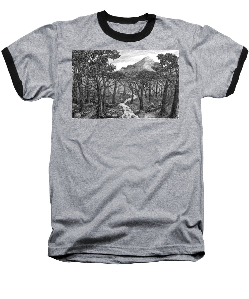 Acadia Baseball T-Shirt featuring the digital art Jordan Creek #1 by Steve Breslow