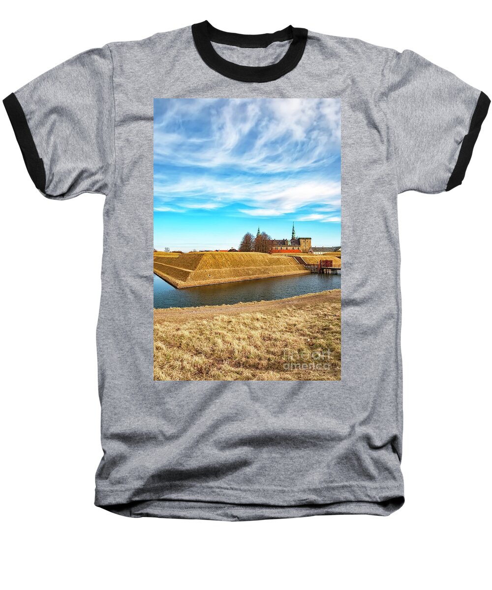 Denmark Baseball T-Shirt featuring the photograph Kronborg Castle in Helsingor #1 by Antony McAulay