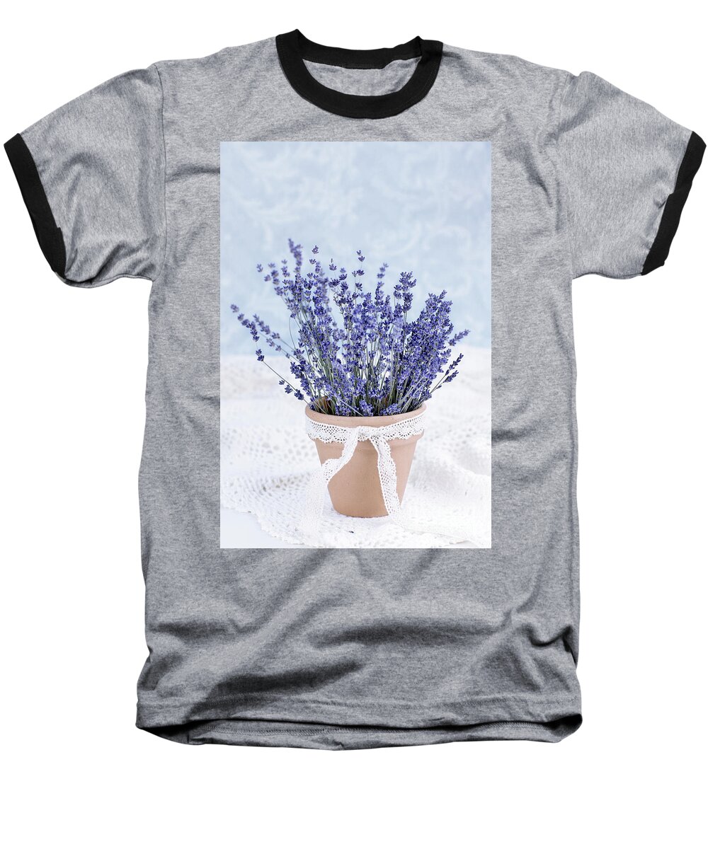 Lavender Baseball T-Shirt featuring the photograph Lavender #1 by Stephanie Frey