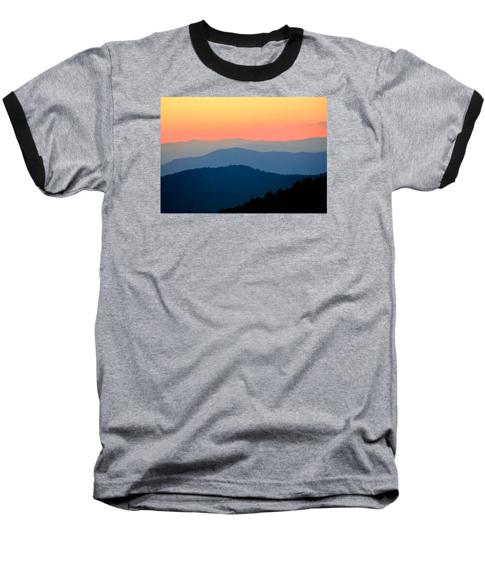 Blue Ridge Baseball T-Shirt featuring the photograph Layers #1 by William Wetmore