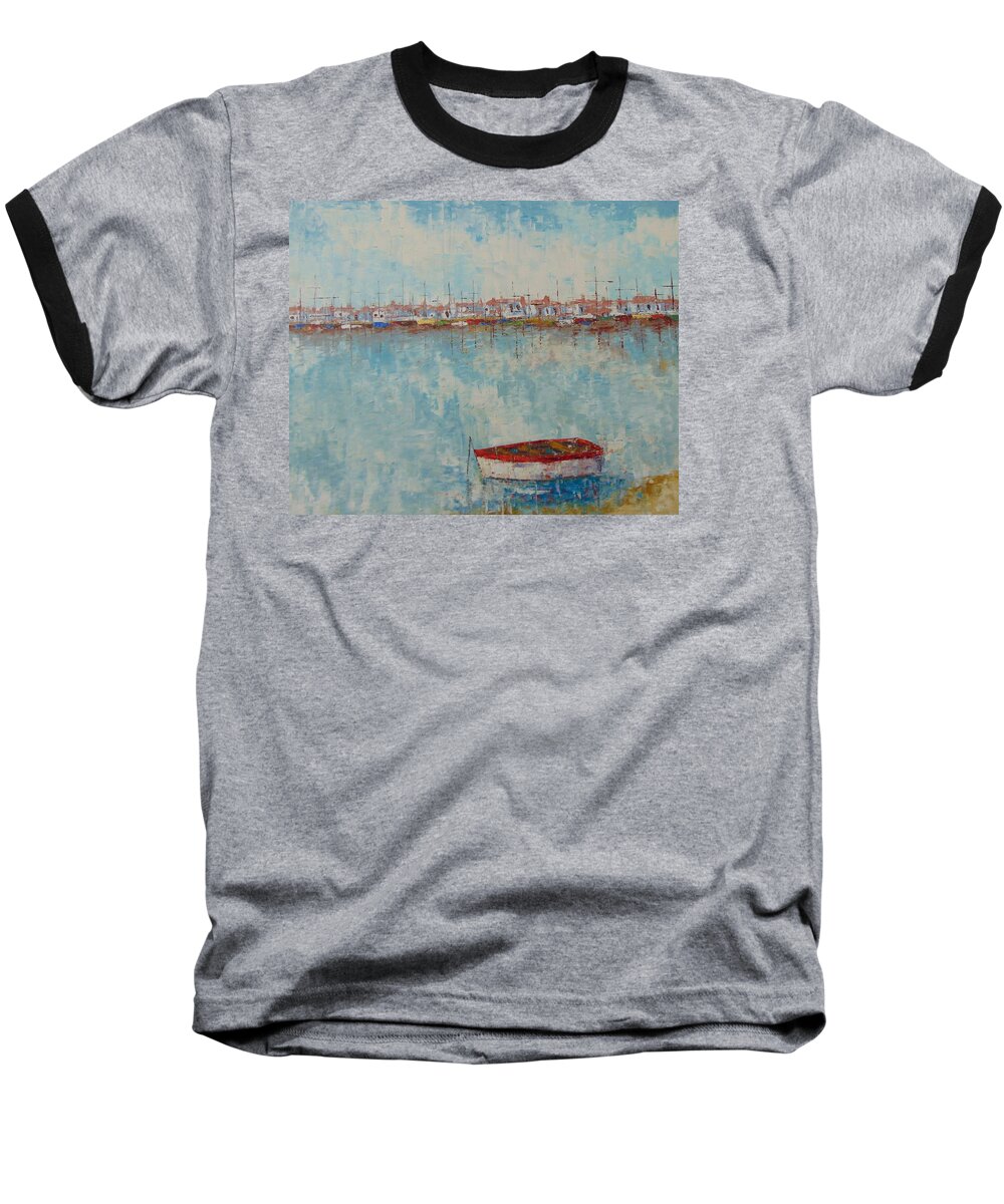 Provence Baseball T-Shirt featuring the painting Marseille by Frederic Payet
