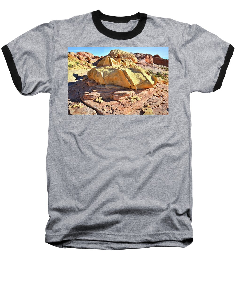 Valley Of Fire State Park Baseball T-Shirt featuring the photograph Morning in Wash 3 in Valley of Fire #2 by Ray Mathis