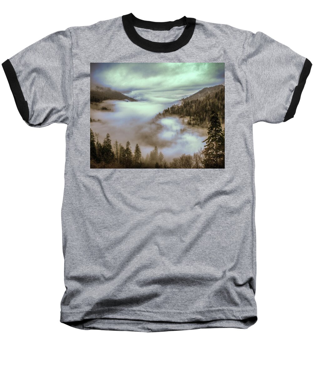 Mountains Baseball T-Shirt featuring the photograph Morning Mountains II #1 by Rebecca Hiatt