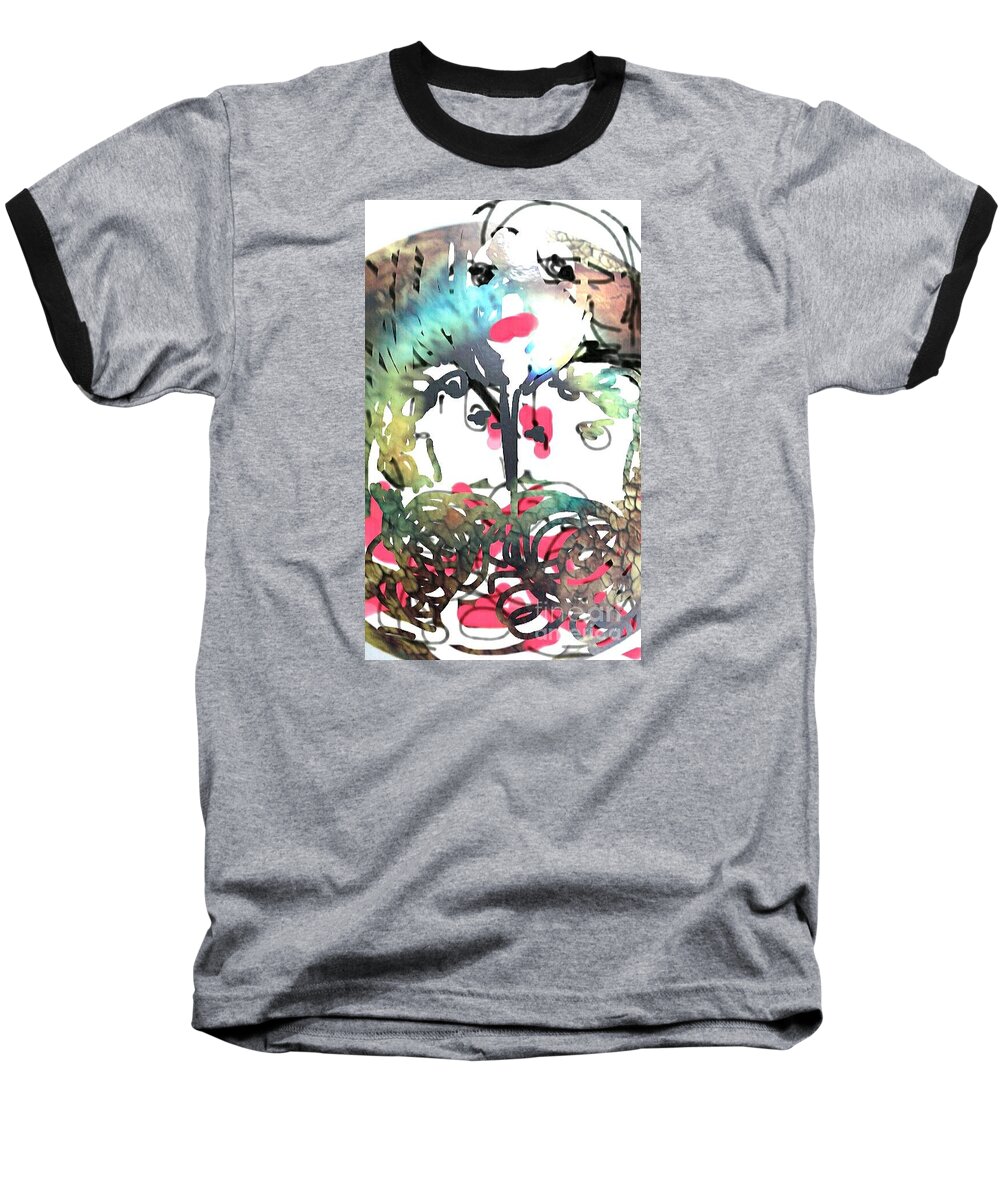 Abstract Baseball T-Shirt featuring the painting Mother #1 by Subrata Bose