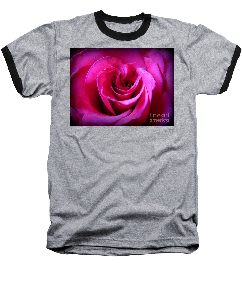 Flowers Baseball T-Shirt featuring the photograph My Rose #1 by Rabiah Seminole