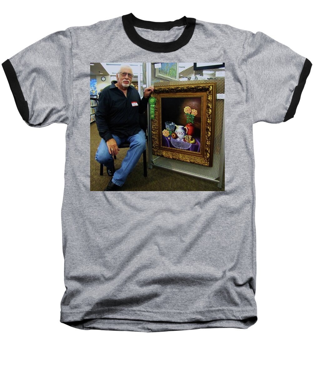 Still Life Baseball T-Shirt featuring the painting Nostalgic vision #1 by Gene Gregory