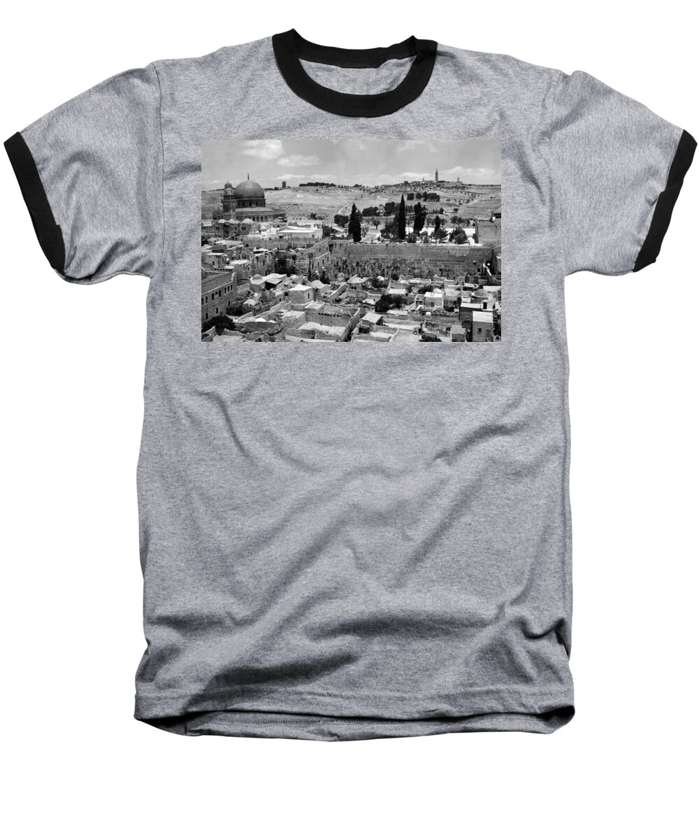 Dome Of The Rock Baseball T-Shirt featuring the photograph Old Jerusalem #2 by Munir Alawi