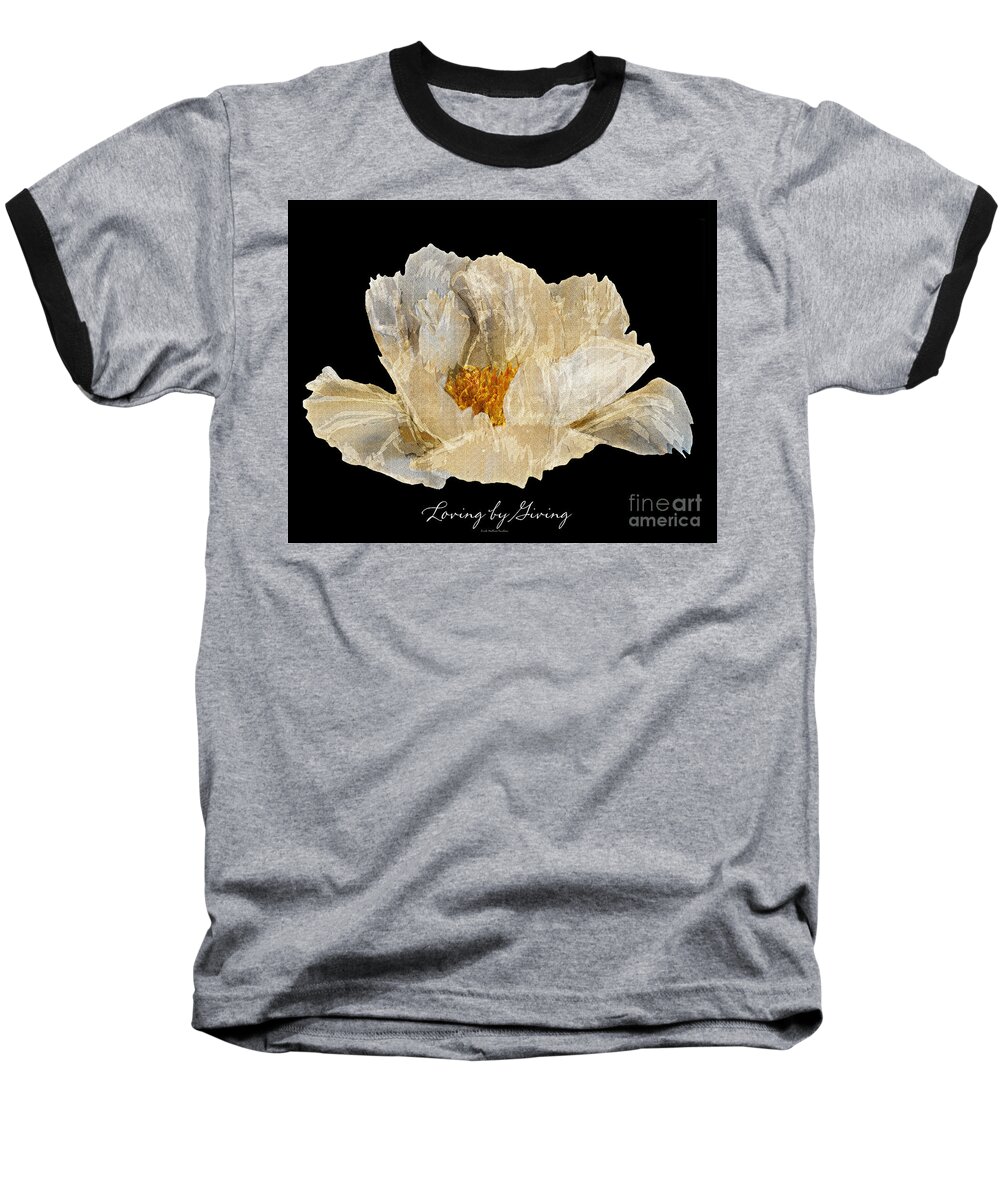 Diane Berry Baseball T-Shirt featuring the photograph Paper Peony #1 by Diane E Berry